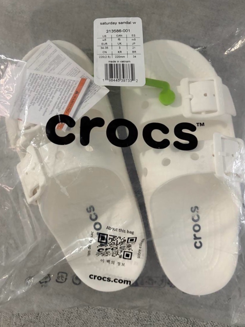 CROCS White Platform Sandal Soles